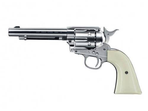 Umarex - Colt SAA .45-5.5" Airgun Revolver - Nickel Pearl - 4,5 mm BB - 5.8307 - Gift Idea for more than €75