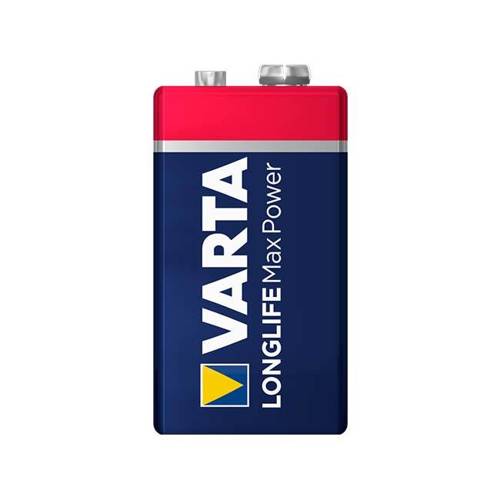 VARTA - Alkaline Battery Longlife Max Power - 9V / 6LR61 - Batteries