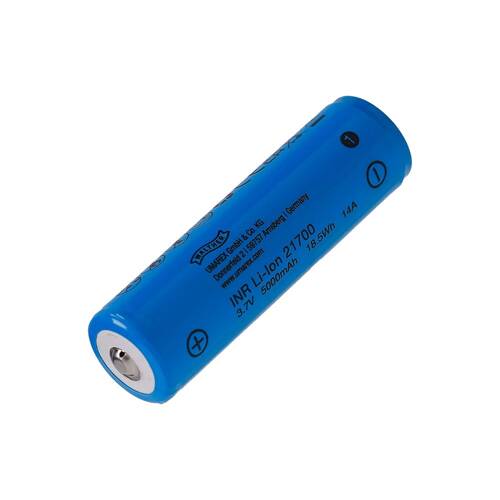 Walther - Rechargeable Battery INR 21700 - 3.7 V - USB - 5000 mAh - Blue - 3.7154  - Batteries