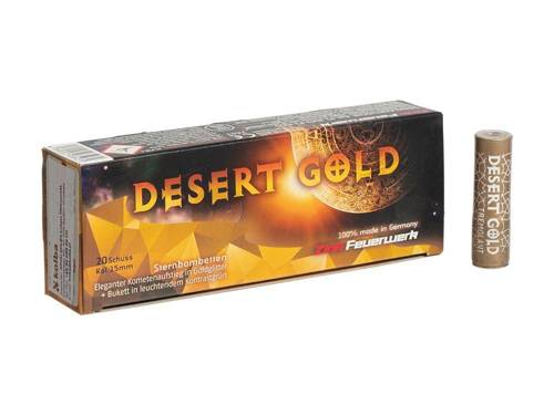 Zink Feuerwerk - Pistol Ray Desert Gold - 20 pieces - Z527  - Bang and light flares