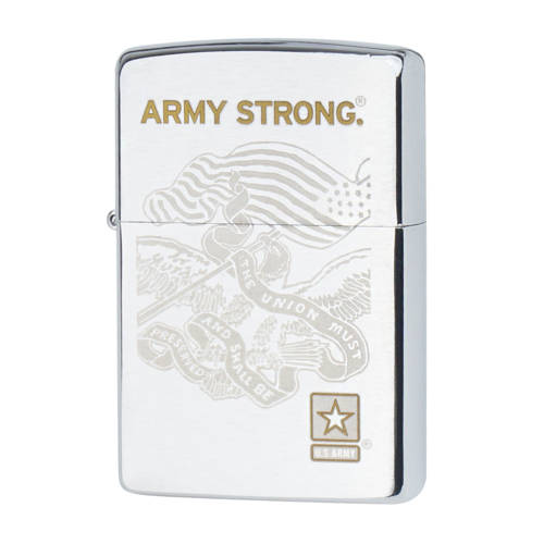 Zippo -  US Army - Army Strong Petrol Lighter - Brushed Chrome - Z28515 - Lighters