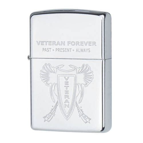 Zippo -  Veteran Forever Petrol Lighter - High Polish Chrome - Z28054 - Lighters