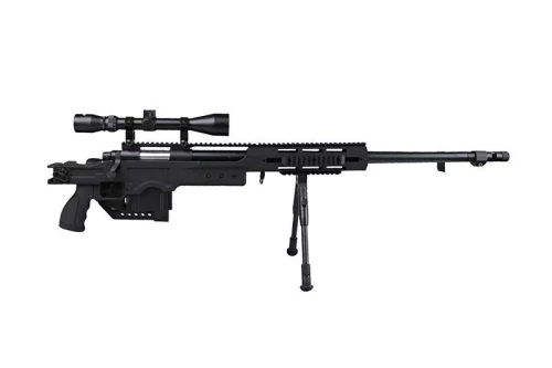 Well - ASG Sniper Rifle Replica MB4411D UPV - 6mm - Spring-loaded - Scope - Bipod - Black - WEL-03-007312
