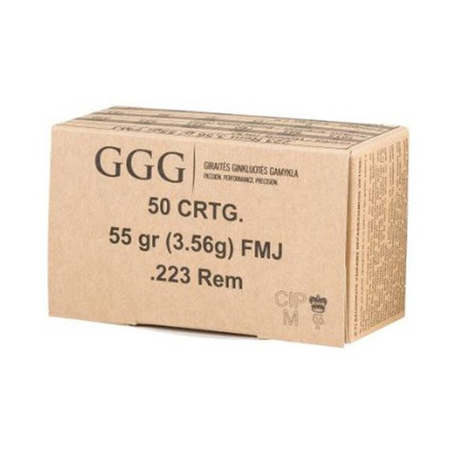 Rifle Ammunition GGG .223 Rem 55 gr / 3.56 g FMJ - 50 rounds - GPR11