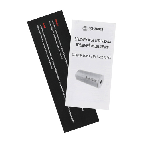 Gomander - Gun Silencer Tactinox 9L PCC DT - 9 mm - 1/2x36 TPI 49 mm - Black