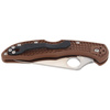 Spyderco - Delica® 4 FRN Flat Ground Brown Knife - C11FPBN