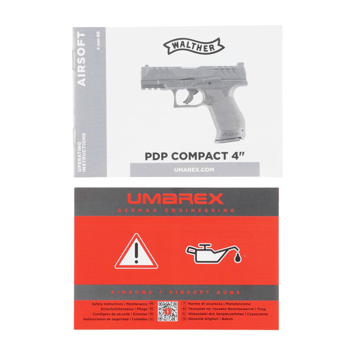 Umarex - ASG Pistol Replica Walther PDP Compact 4" Set - 6 mm - CO2 - Black - 2.6521-1