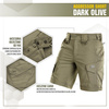 M-Tac - Aggressor Tactical Shorts - Polycotton - Rip-Stop - Dark Olive - 20018048