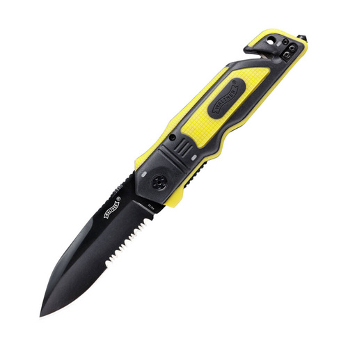 Walther - ERK Emergency Rescue Knife - 440 - Black / Yellow - 5.0729