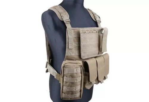 GFC Tactical - Tactical Plate Carrier Vest MBSS - Nylon - Coyote Brown - GFT-18-000363