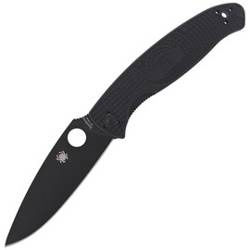 Spyderco - EDC Knife Resilience Lightweight Black Blade - Plain - Black - C142PBBK