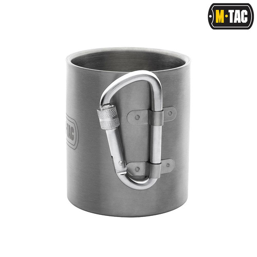 M-Tac - Thermal Mug With Carabiner - 280 ml - Stainless steel - Chrome - 60008012