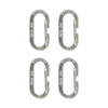 Nite Ize - MicroLink Carbiner - Steel - Silver - 4 pcs - KL-11-4R3