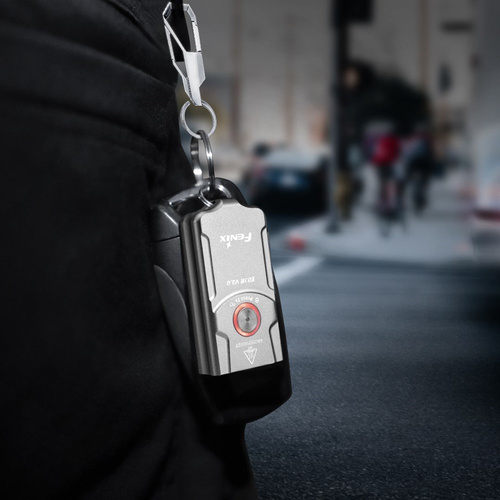 Fenix - E03R V2.0 LED Flashlight with 400 mAh Battery - 500 lm - Gray - E03R V2.0 gray