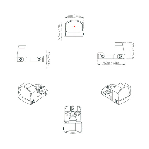 Vector Optics - Colimator Frenzy-S 1x17x24 MIC - 3MOA Dot + 50MOA Circle - Weaver - Black - SCRD-M43