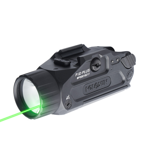 Holosun - Tactical Weapon Flashlight Plus - 20,000 cd - Green Laser - Black - P.ID Plus