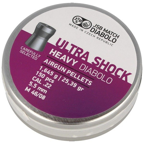 JSB - Diabolo Heavy Ultra Shock .22 / 5.50mm Pellets - 150 - 546228-150