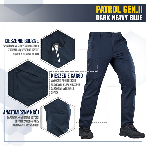 M-Tac - Patrol Gen II Flex Tactical Pants - Dark Navy Blue - 20066015