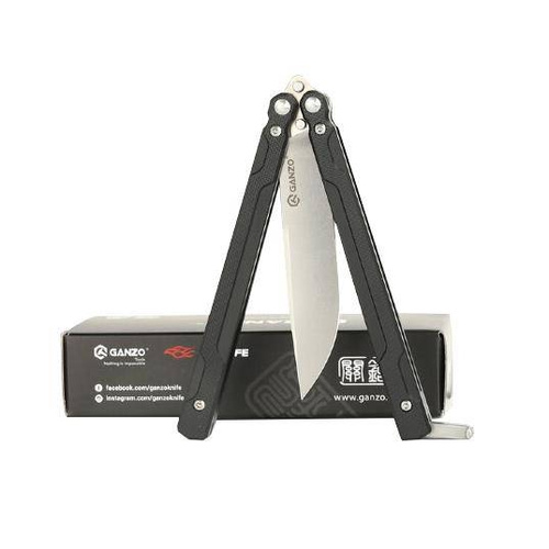 Ganzo - Balisong Firebird G766 Butterfly Knife - 440C - Black - G766-BK