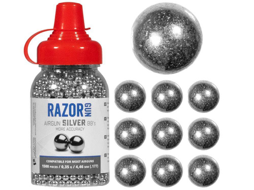 RazorGun - Airgun BB's Silver - 4.46 mm - 1500 pcs - 337-001