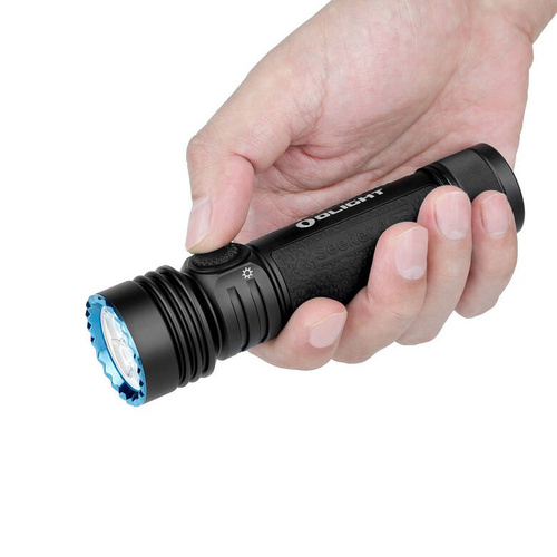 Olight - Tactical Flashlight Seeker 4 Pro Cool White - 4600 Lumens - 5000 mAh - Seeker 4 Pro CW (Matte Black)