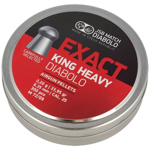 JSB - Diabolo Exact King Heavy Pellets - 6.35 mm - 300 pcs - 546398-300