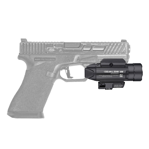 Olight - Weapon LED Light with Laser Sight BALDR IR - 1350 lumens - Black