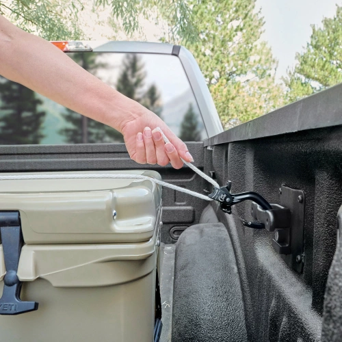 Nite Ize - Rope Tightener CamJam with SlideLock - Aluminum - Large - Black - CJSLL-01-R3