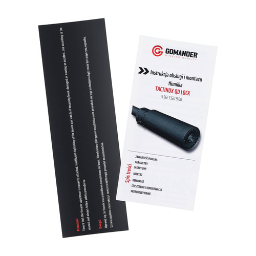 Gomander - Gun Silencer Tactinox QD L - 7.62 mm - M26x1.5 - Black - TBO.9651