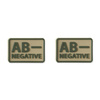 Helikon - PVC Patch - Blood Type - AB- NEG - Khaki - 2 pcs