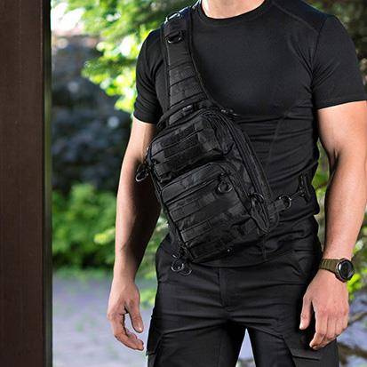 M-Tac - Bag Urban Line City Hunter Hexagon - Polyester - Czarny - GB0306-BK