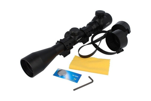 Lensolux - Rifle Scope 3-9x40E, illuminated Duplex reticle - 19310