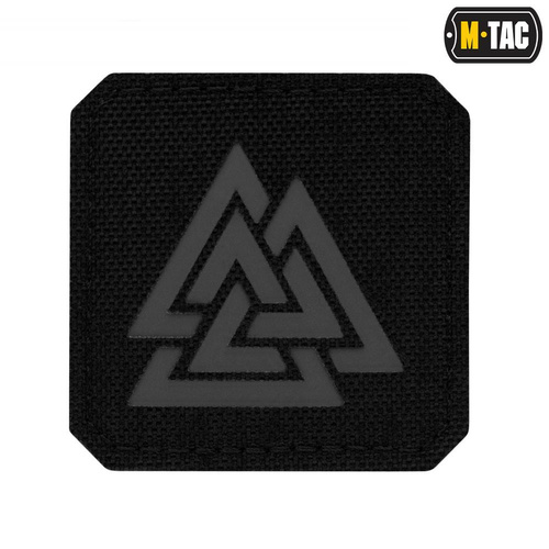 M-Tac - Laser cut Valknut square patch - Black / Grey - 51162211