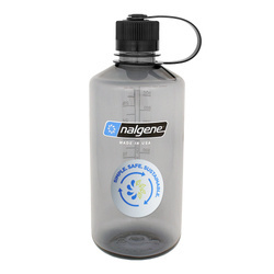 Nalgene - 32 oz Narrow Mouth Sustain Bottle - 38 mm Cap - 1 L - Gray - 2021-0432