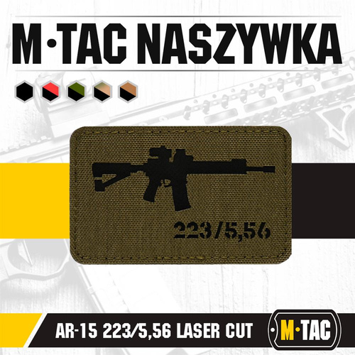 M-Tac - AR-15 223/5.56 Laser Cut Patch - Ranger Green/Black - 51111232