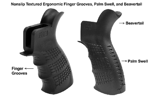 UTG - Ergonomic Pistol Grip for AR-15 - Black - RBUPG01B