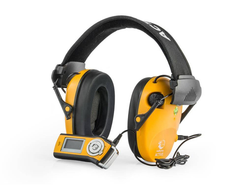 RealHunter - Set of Active PRO Hearing Protectors & Protective Glasses - Orange