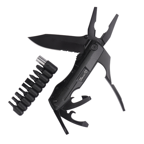 Azymut - Gron Multitool - 11 Tools - 9 Bits - Black - H-P224052