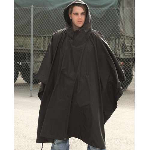 Mil-Tec - Poncho US - RipStop - Black - 10630002