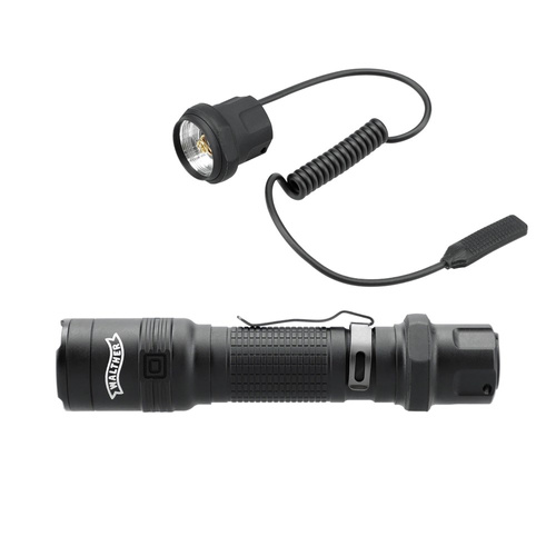 Walther - TFC1 Flashlight with Gel Remote Switch 300 mm - 1500 lm - Black - 3.7148.1