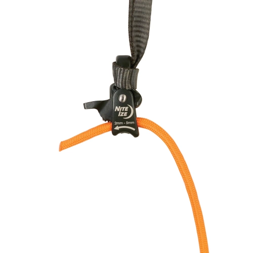 Nite Ize - Rope Tightener CamJam Ring with Webbing Sling 12" - Small - Black - CJRWS-09-R3