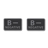 Helikon - PVC Patch - Blood Type - B- NEG - Black - 2 pcs