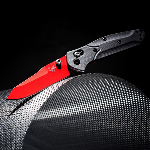 Benchmade - Tactical Knife 945RD-2401 Mini Osborne LE - CPM-S90V - Red - 945RD-2401
