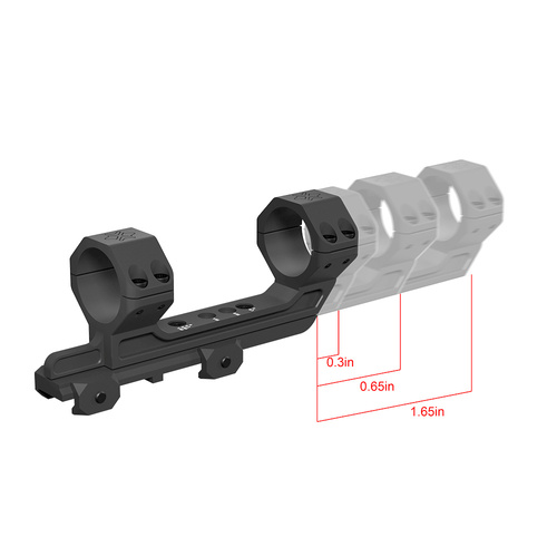 Vector Optics - Adjustable Extended Picatinny One-piece Scope Mount - 30 mm - Black - XASR-3037