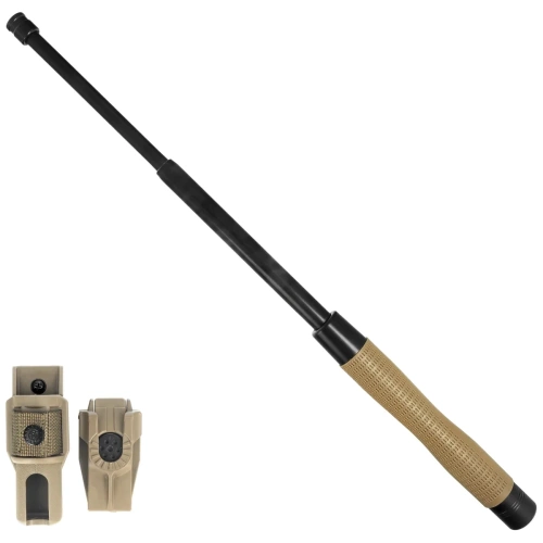 ESP - Hardened Easy Lock Telescopic Baton - 18" - Black/Khaki - ExBT-18HE-KH BHT-54
