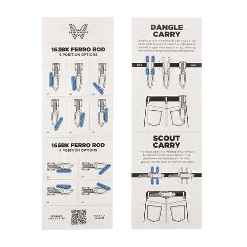 Benchmade - Survival Knife 163BK Bushcrafter - CPM-CruWear - Black - 163BK