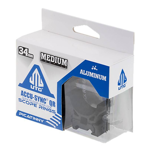 Leapers - Two Piece Mount AccuSync 34/22 - 34 mm - Medium - Black - AQR415
