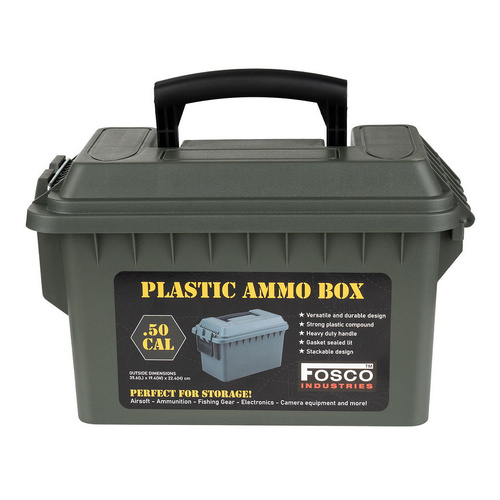 Fosco Industries - Ammo Box .50 cal - 9.6 L - Polymer - Green - 465202
