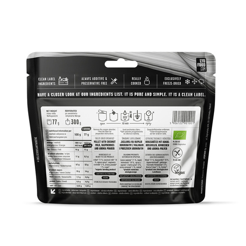 LyoFood - Freeze-Dried Food Ration Lyo Expedition - Eco Raspberry Millet Porridge - 300 g - 16229