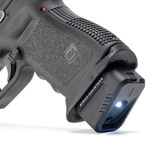 Strike Industries - Magazine Foot EMP LED for Glock with Flashlight - Black - SI-EMP-LED-BK
